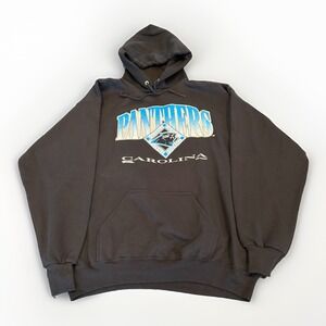 Vintage 1990s Carolina Panthers Trench NFL Football USA XL Sweatshirt Hoodie